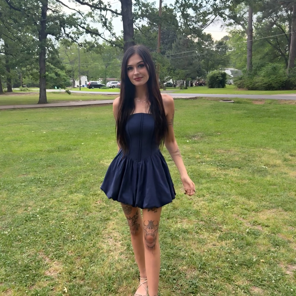 Dolls kill denim corset bubble skirt dress
